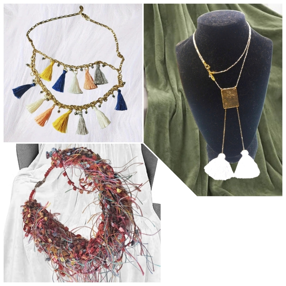 N4S Multicolor Handmade Necklaces. Set of 3.